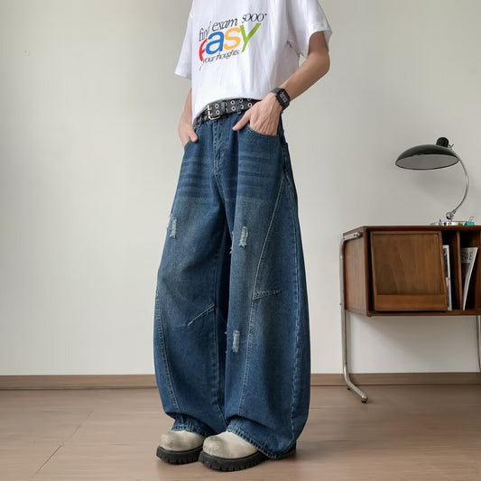 Retro Loose Washed Casual Wide Leg Pants