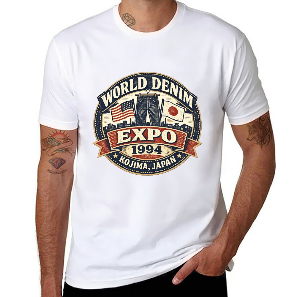 World Denim Expo 1994 Short Sleeve Cotton T-Shirt - White