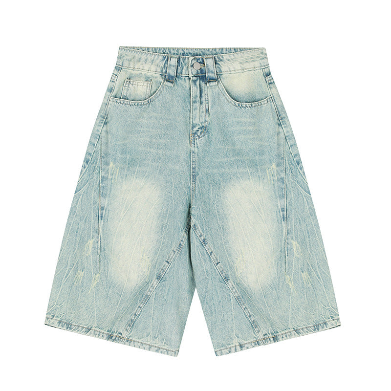 Premium Cropped Denim Shorts - Stylish Streetwear