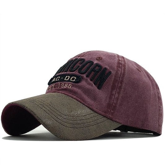 Denim Fishing Baseball Caps - Embroidered Snapback Hat