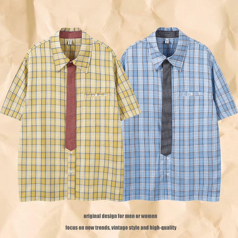 Short Sleeve Shirt Clean Fit Loose Casual Blouse