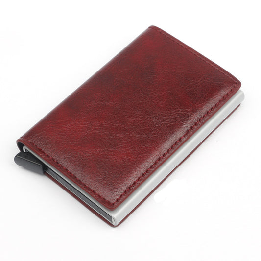 Men's Metal Card Holder - RFID Aluminum Alloy and Leather