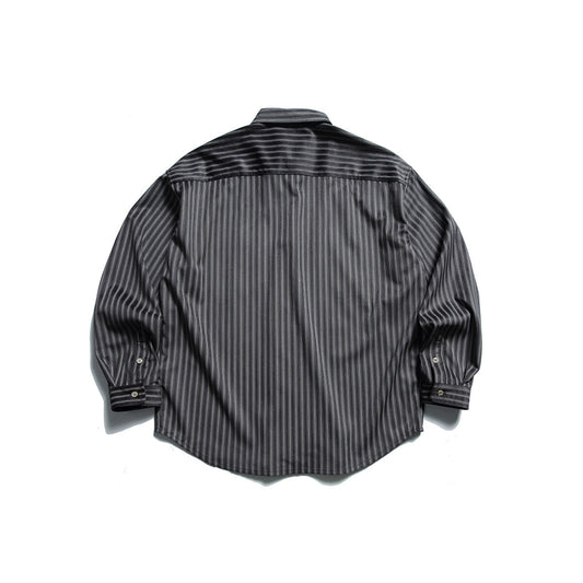 Corduroy Casual Loose Striped Long Shirt for Men