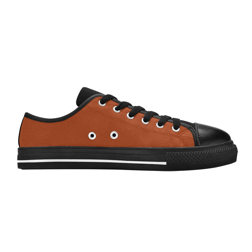 Canvas Low Top Men's Shoes - Burnt Orange