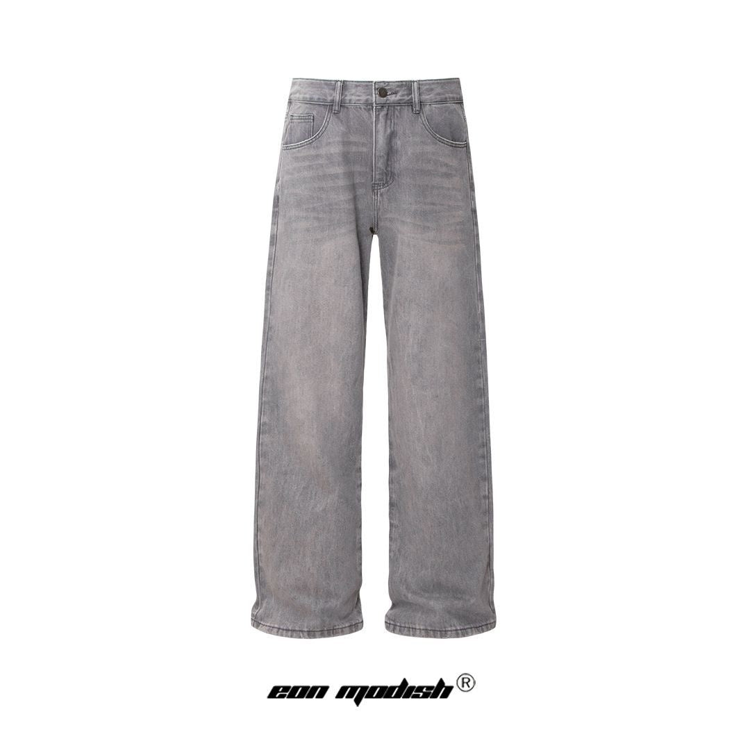 Style Ounce Premium Grey Slight Flare Denim Long Pants