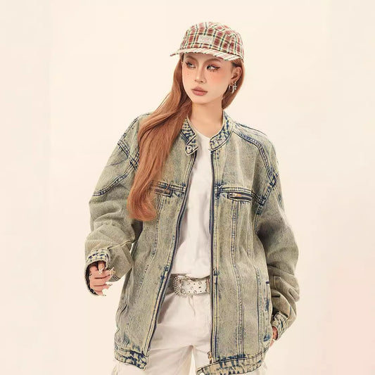 Washable Short Denim Jacket