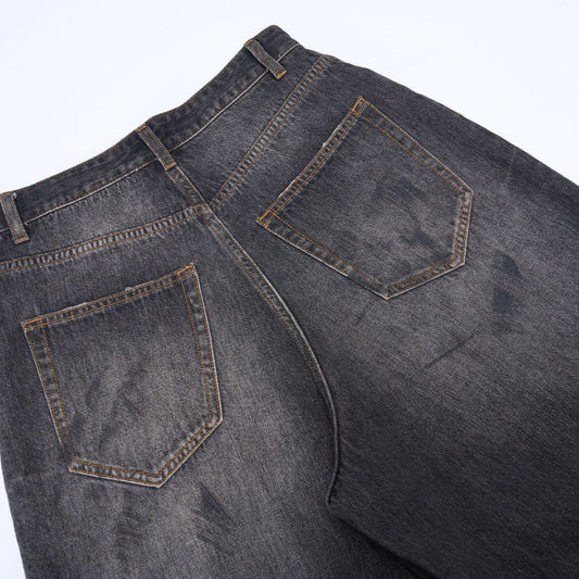 Premium Retro Washed Denim Long Pants for Durability and Style