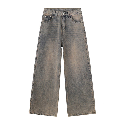Nirben Denim | American Retro Men's Loose Fitting Wide Floor Mop Pants
