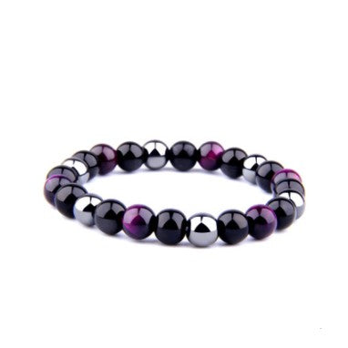 Tiger Eye Bracelet - Obsidian Hematite Gemstone