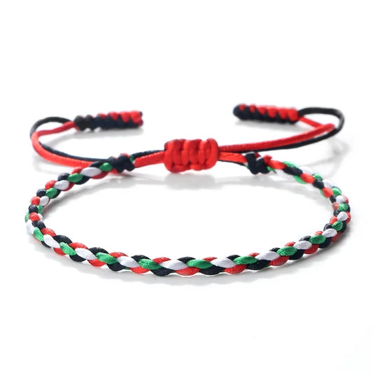 Kizuna Bracelet Woven Diamond Knot Red Rope