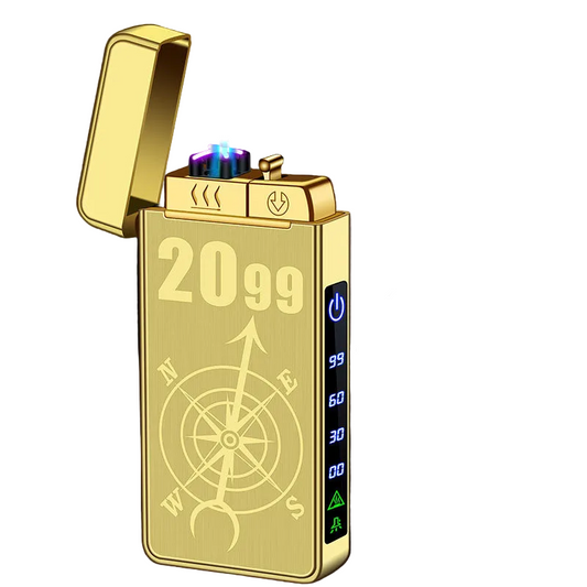 Gas-Electric Triple-Flame Metal Windproof Rechargeable Lighter