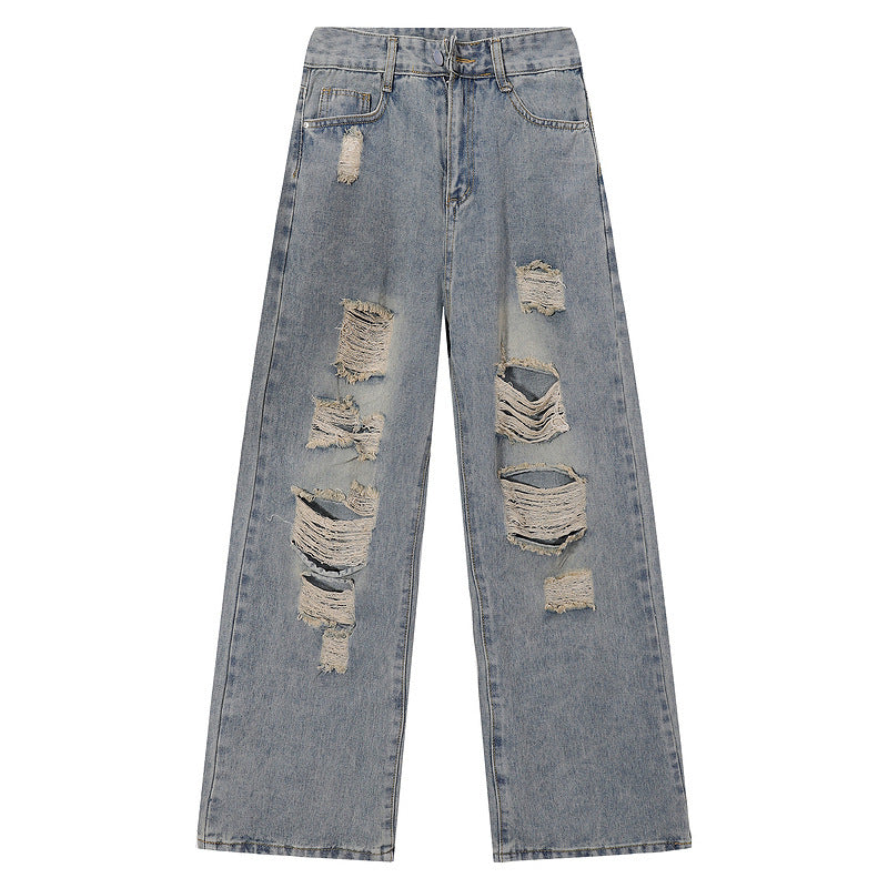 Unisex High Street Cool Straight Loose Wide Leg Trousers