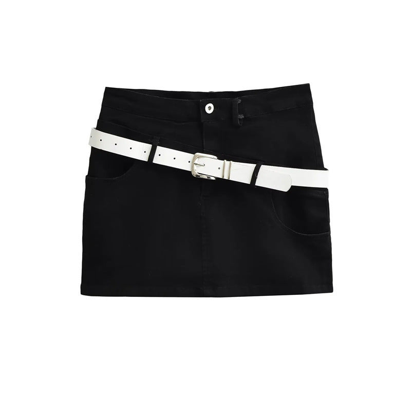 Premium Japanese Denim Two-Piece Skirt Set