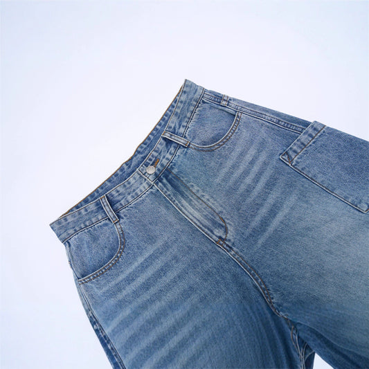 Men's Jeans - Multi-Pocket Cargo Style