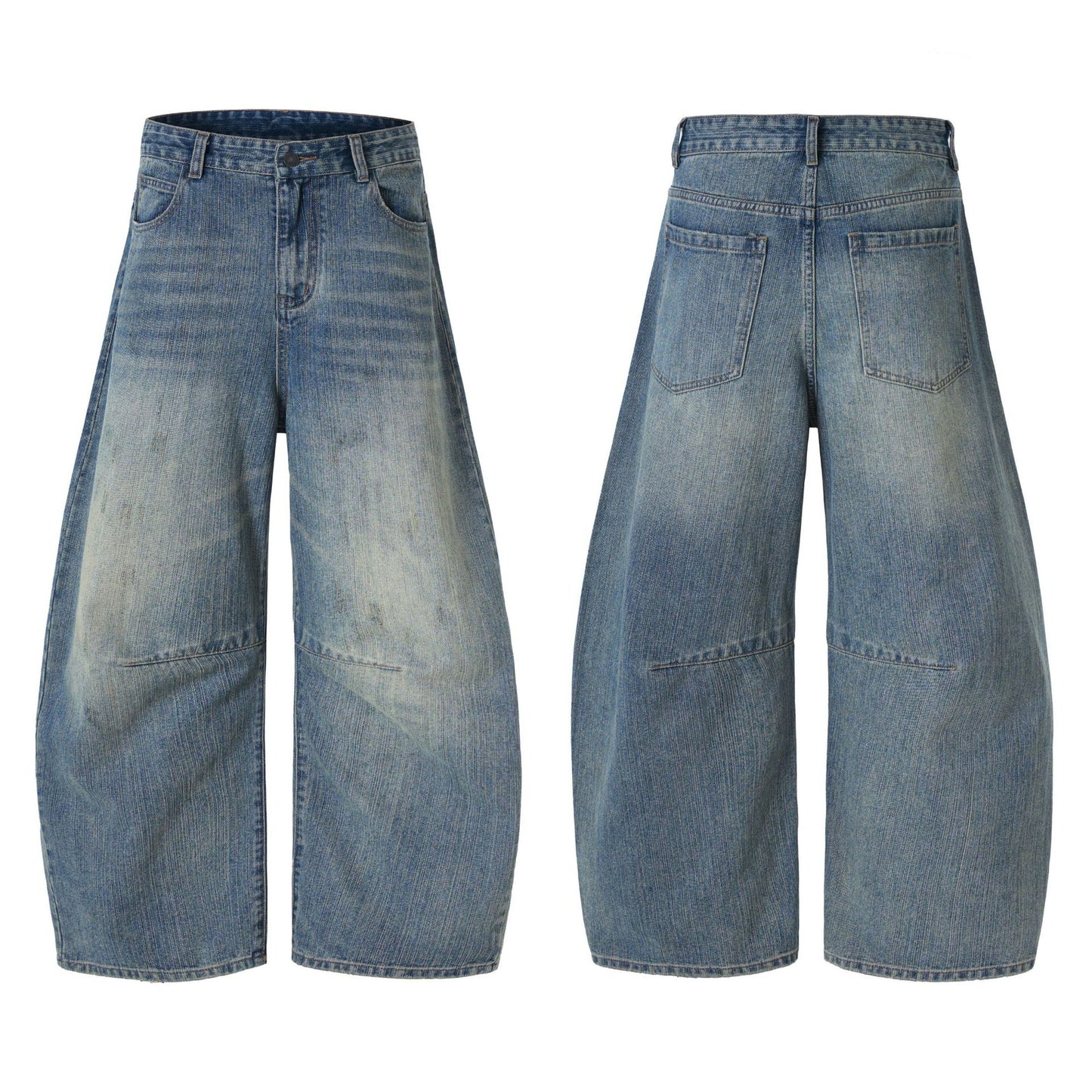 Retro Simple Tapered Denim Long Pants