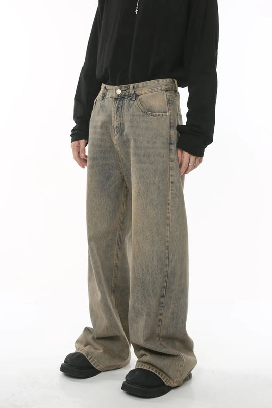 Wide Leg Jeans with Pockets - Japanese Denim