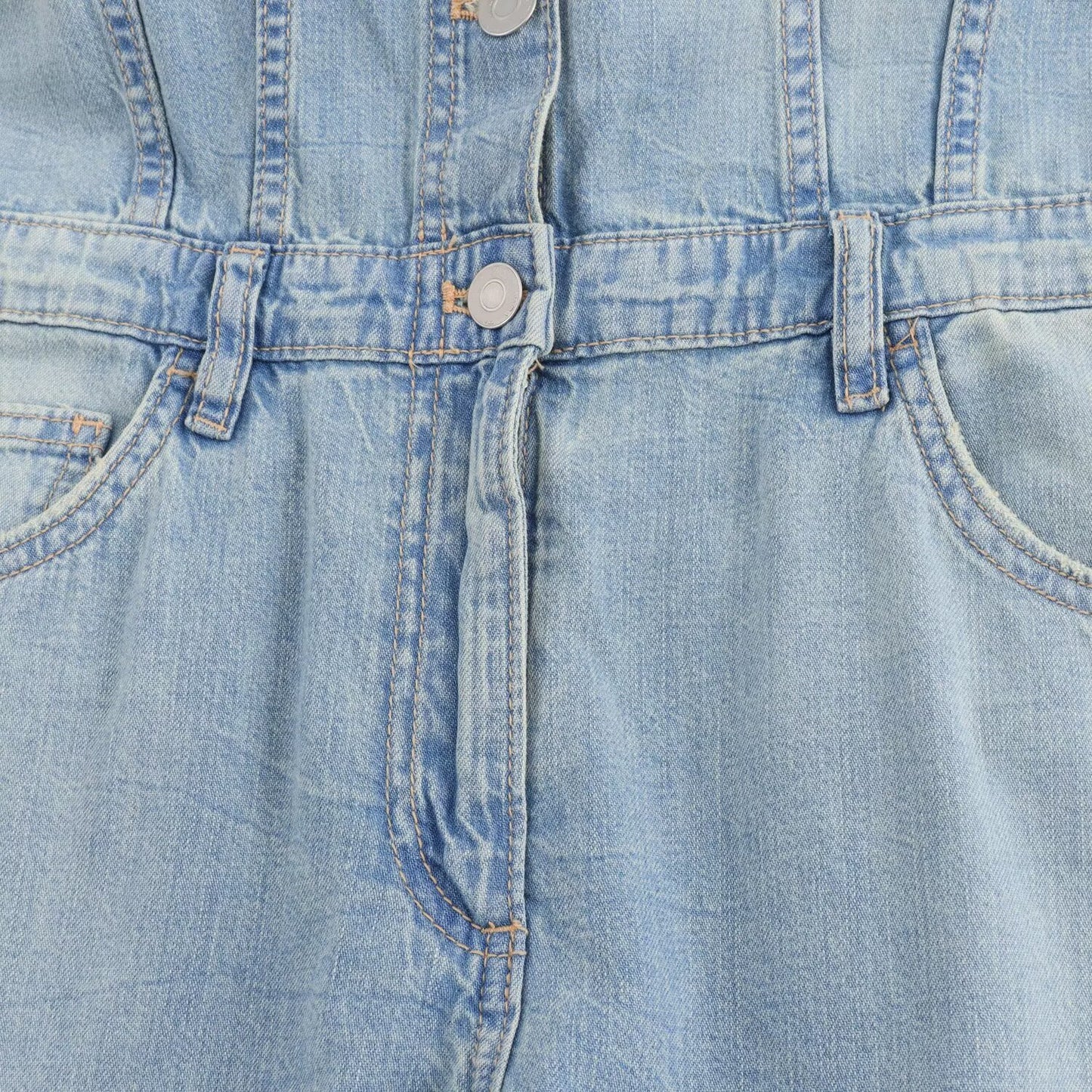 Straight Leg Denim Jumpsuit for Women