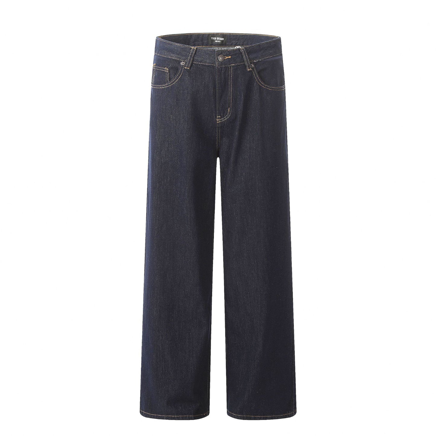 Black Soft Denim Vintage Straight Loose Casual Pants