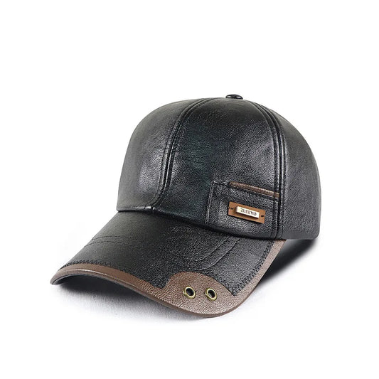 Leather Baseball Cap