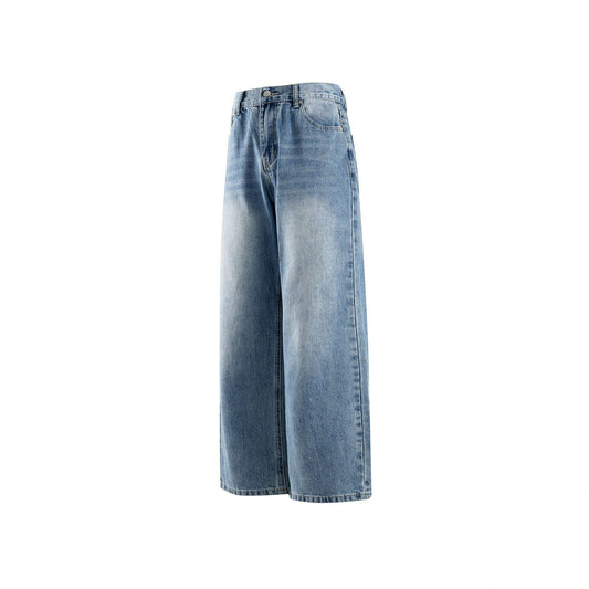 Retro Simple Loose Washed Design Jeans
