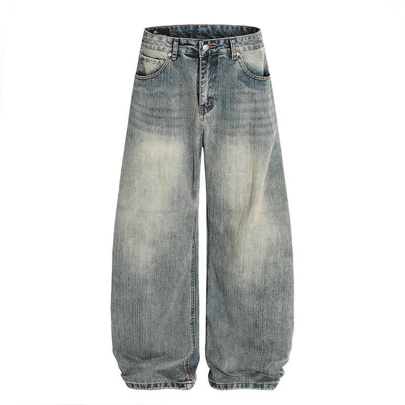 Washed Bamboo Striped Jeans - Premium Japanese Denim