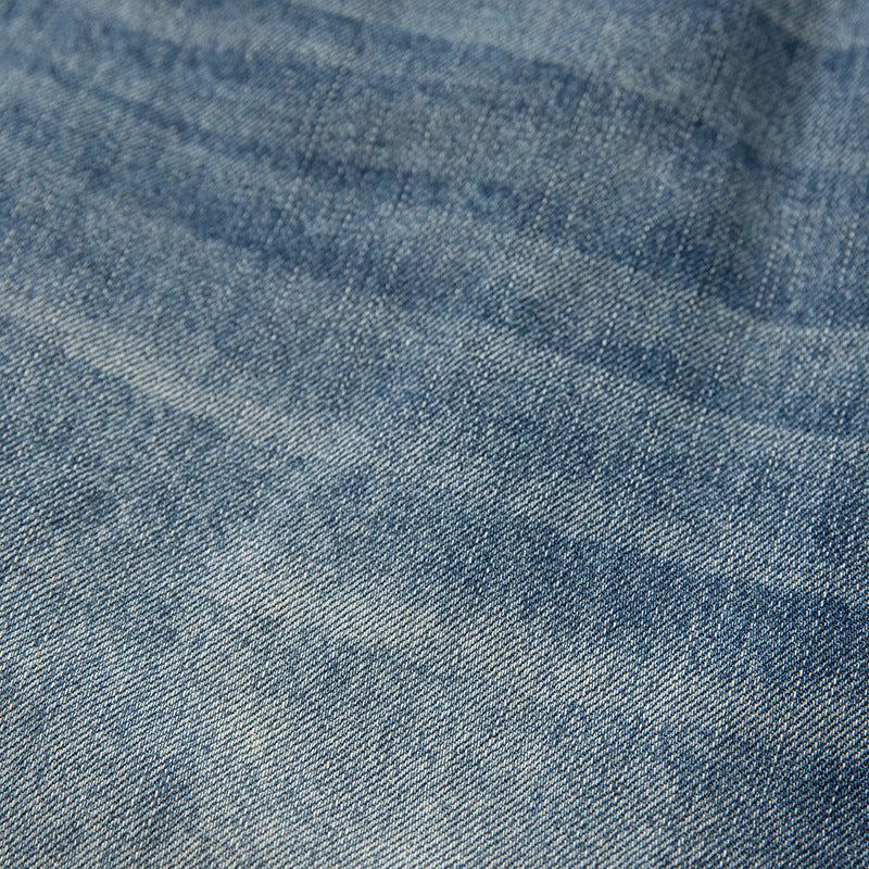 Tailored Cat-Whisker Washed Denim Pants Men's Long Pants