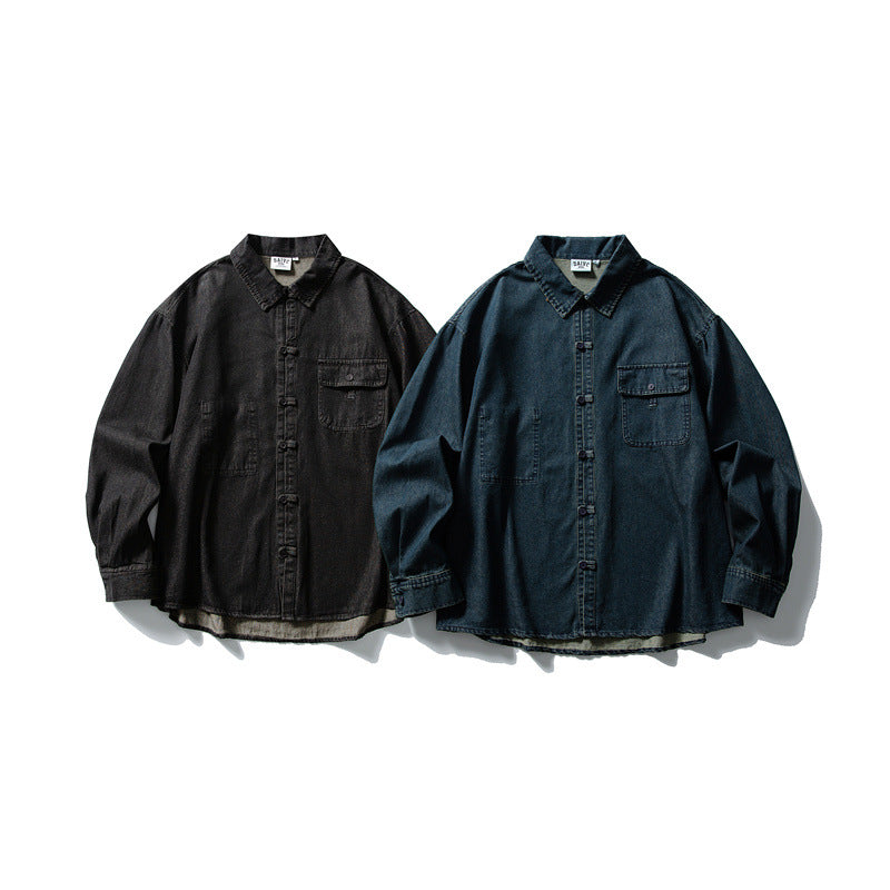 Washed Casual Denim Shirt