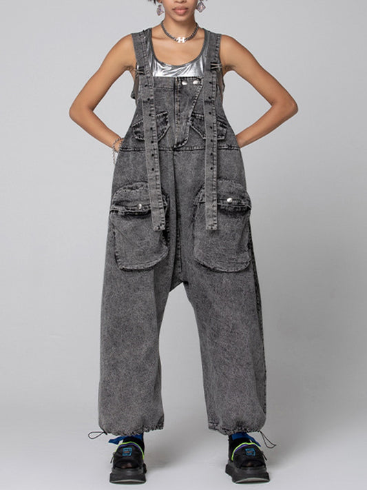 Women's Denim Overalls Maternity Workwear Jumpsuits