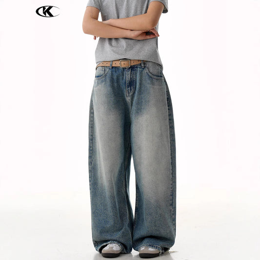 Knife-Cut Destruction Loose Fit Casual Jeans