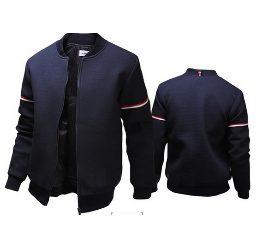 Men's Solid Color Jacket Long Sleeve Slim Fit Sport Outdoor Coat