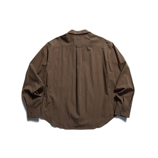 Long Sleeved Striped College Shirt for Men and Women