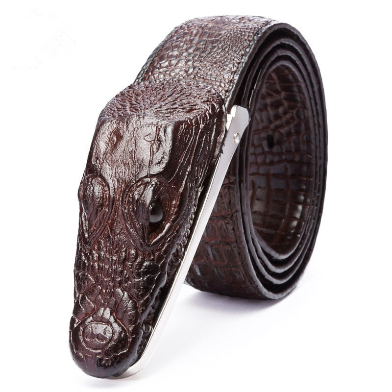 Men's Belts Luxury Cow Leather Designer Belt Men High Quality Crocodile