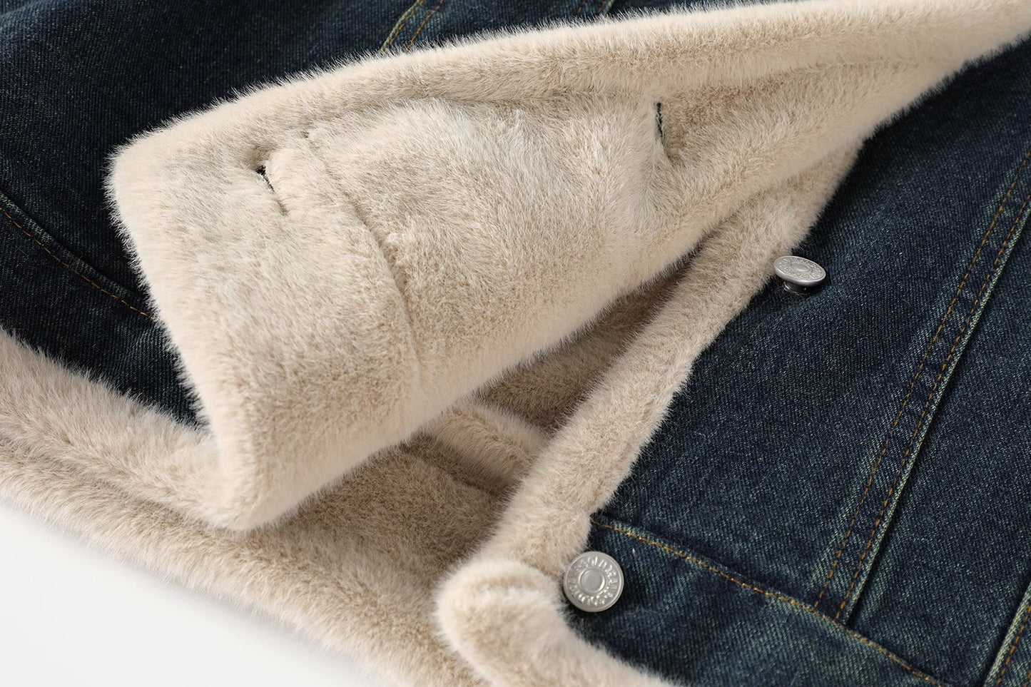 Women's Vintage Denim Motorcycle Parka Jacket