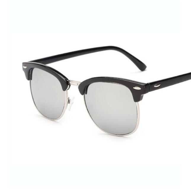 Semi Rimless Polarized Sunglasses Unisex UV400 Protection Half Frame