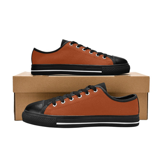 Canvas Low Top Men's Shoes - Burnt Orange