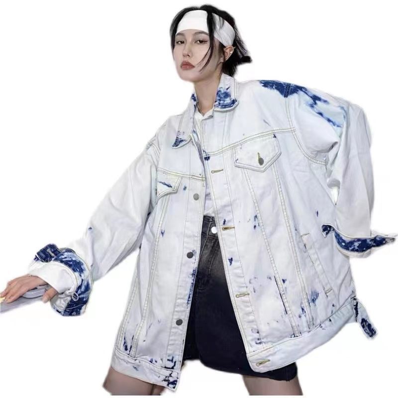 Women’s Loose Gradient Denim Jacket