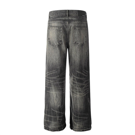 Premium Washed Denim Jeans - Modern