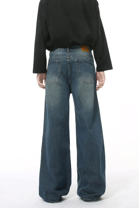Wide Leg Pocketed Jeans - Premium Japanese Denim