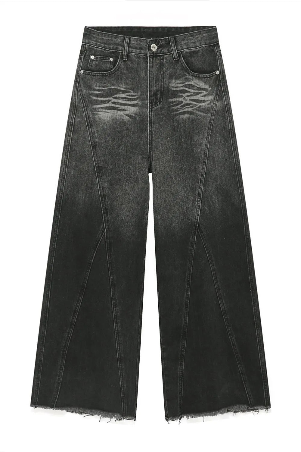 Premium Raw Hem Jeans with Pockets