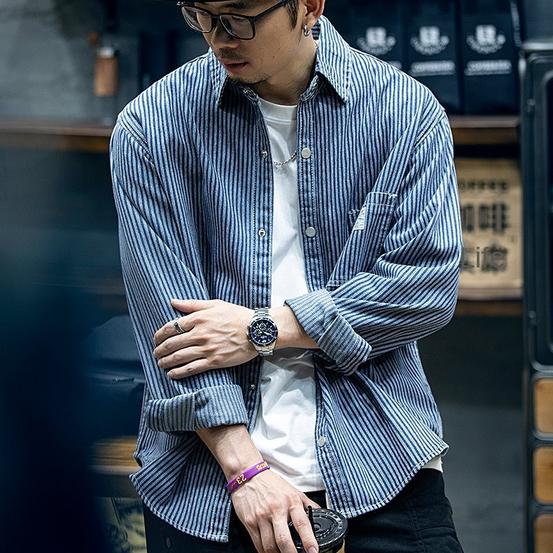 Vintage and Denim Shirt for Men