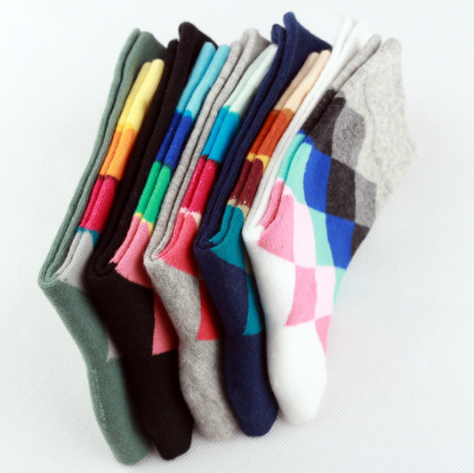 Casual Cotton Socks - Colorful Socks (10 Pairs)