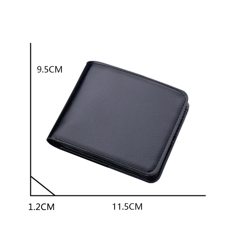 Men's Short Business Wallet - Simple Leather Wallet for Men