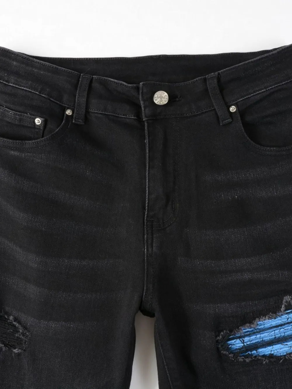 Men's Distressed Skinny Jeans - Premium Japanese Denim