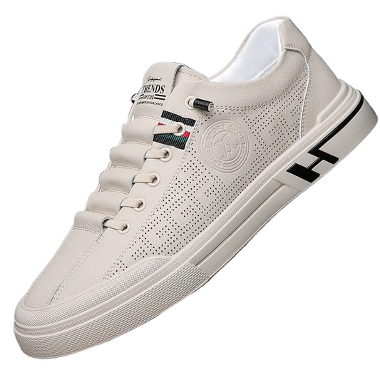 Men's Casual Designer Sneakers with Soft Leather Sole