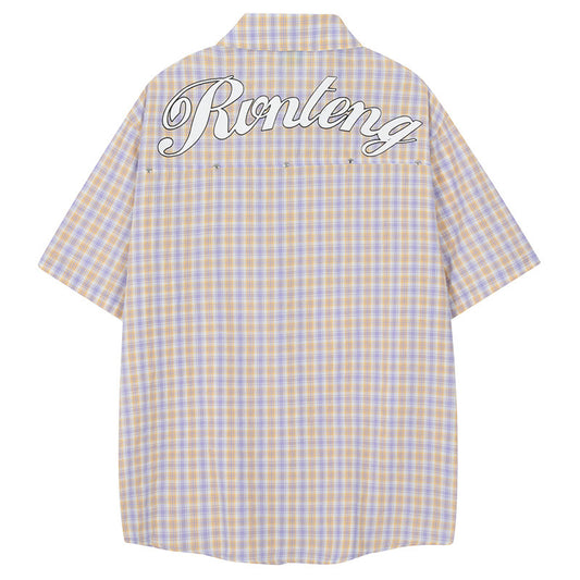 Short Sleeve Letter Design Shirt for Men and Couples