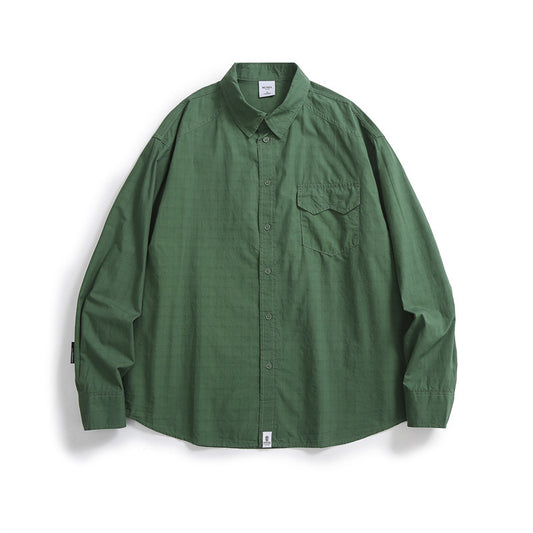 Simple Solid Color Long Sleeve Shirt for Casual Wear