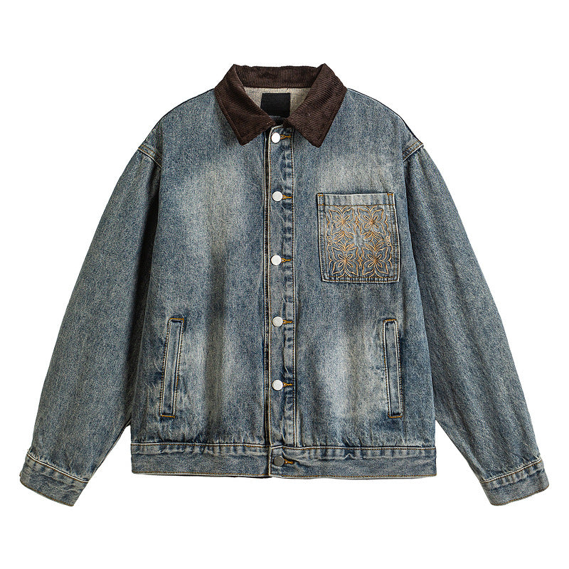 Detroit Denim Jacket Original Design Khaki Outerwear for Couples