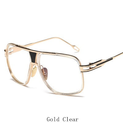 Oversized Flat Top Sunglasses For Men And Women UV400 Protection Mirror Lenses