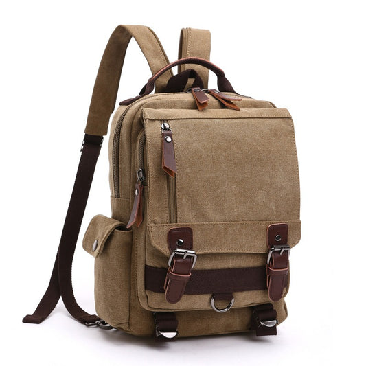 Canvas Backpack For Men Travel Laptop Rucksack Durable Everyday Use