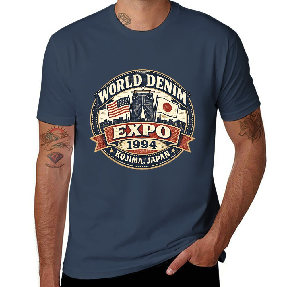 World Denim Expo 1994 Short Sleeve T Shirt - Navy Blue